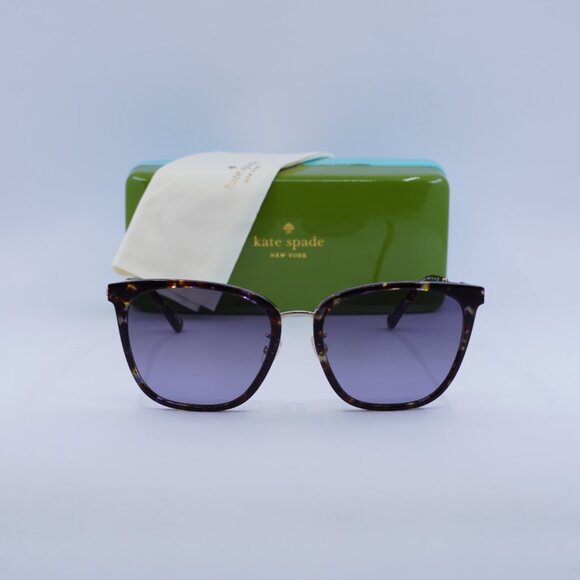 Final Price! Kate Spade MAEVE/F/S 0JBW GB Havana/Grey Sunglasses - Picture 2 of 10